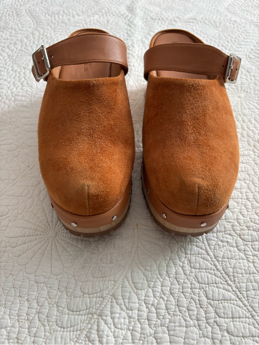 RACHEL COMEY Brown Suede Wood Sole Grader Clogs / 10 - Picture 10 of 11